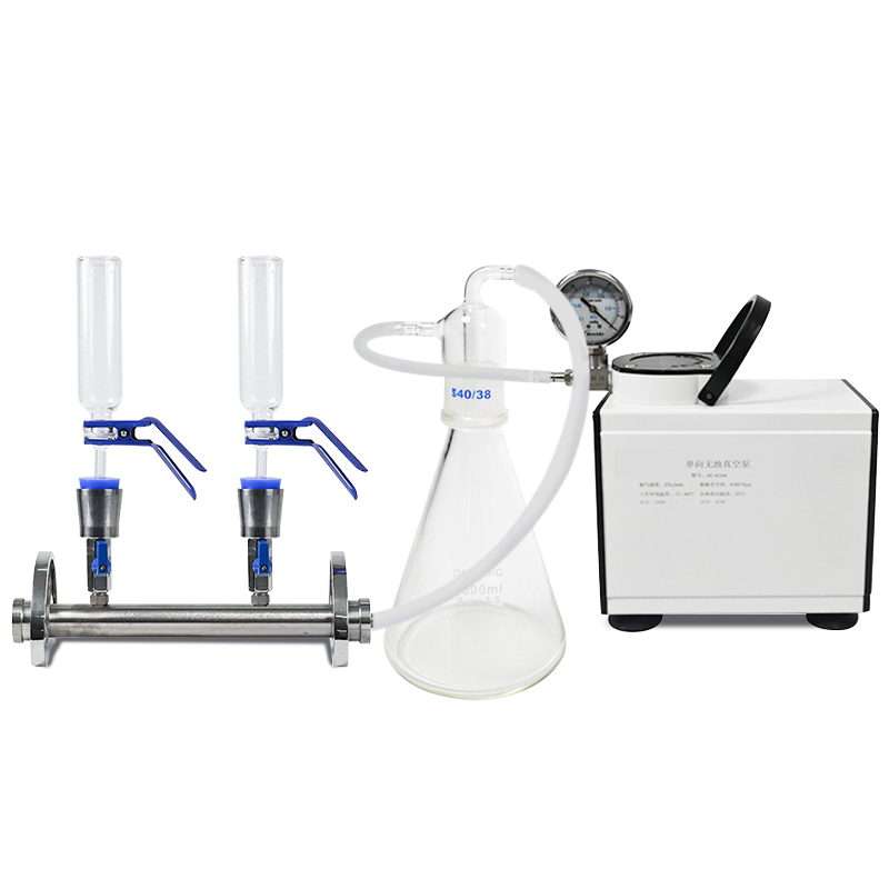 祈鑫抽滤装置多联杯式过滤器不锈钢底座玻璃砂芯杯式六联过滤器